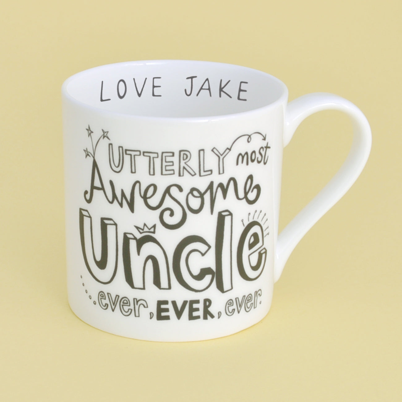 B&W Personalised Uncle Mug