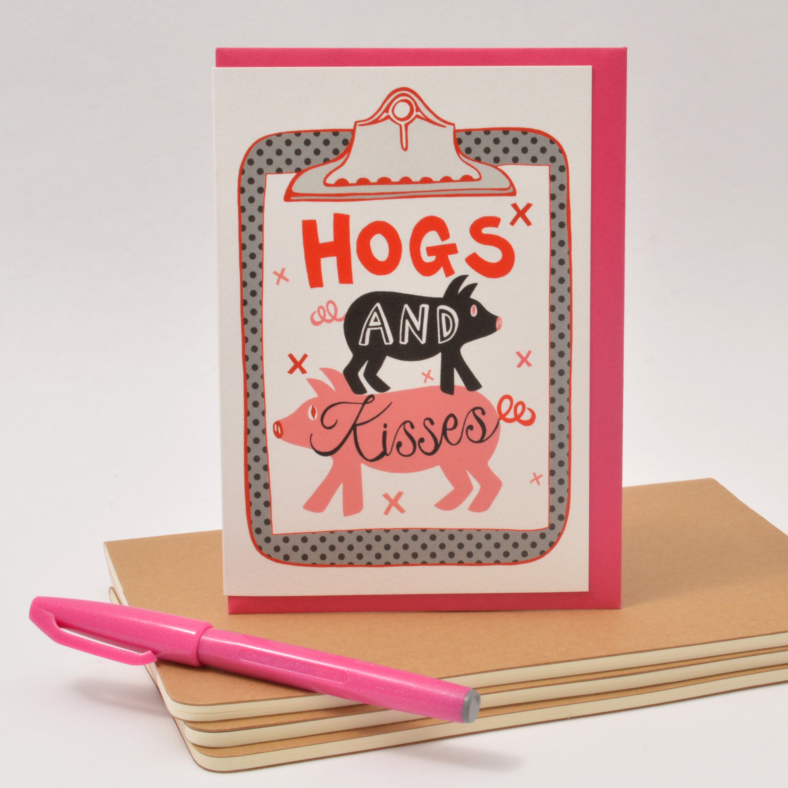 Hogs And Kisses Card