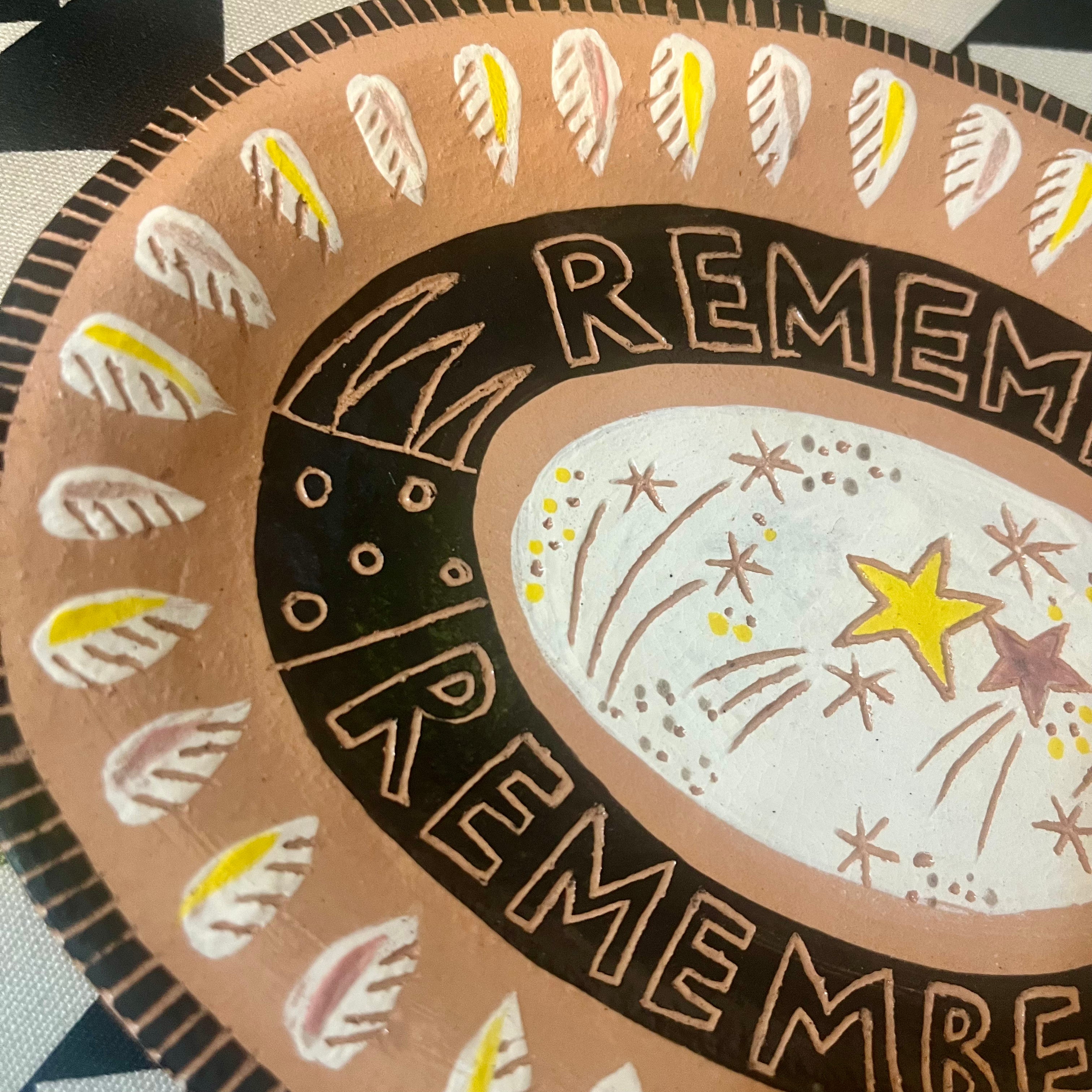 'Remember Remember' Fireworks One-Off Scraffito Plate