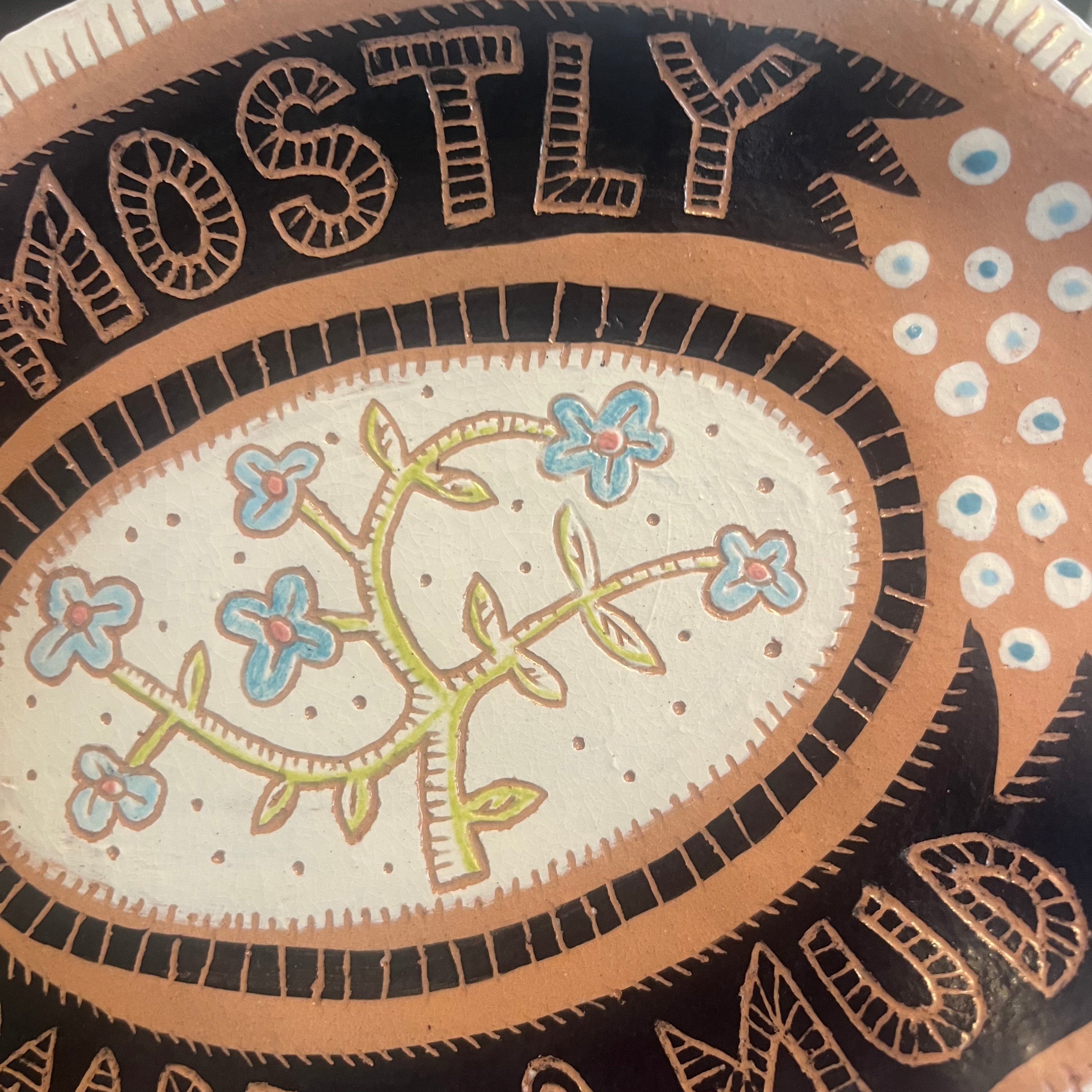 'Mostly Made of Mud' One-Off Scraffito Plate