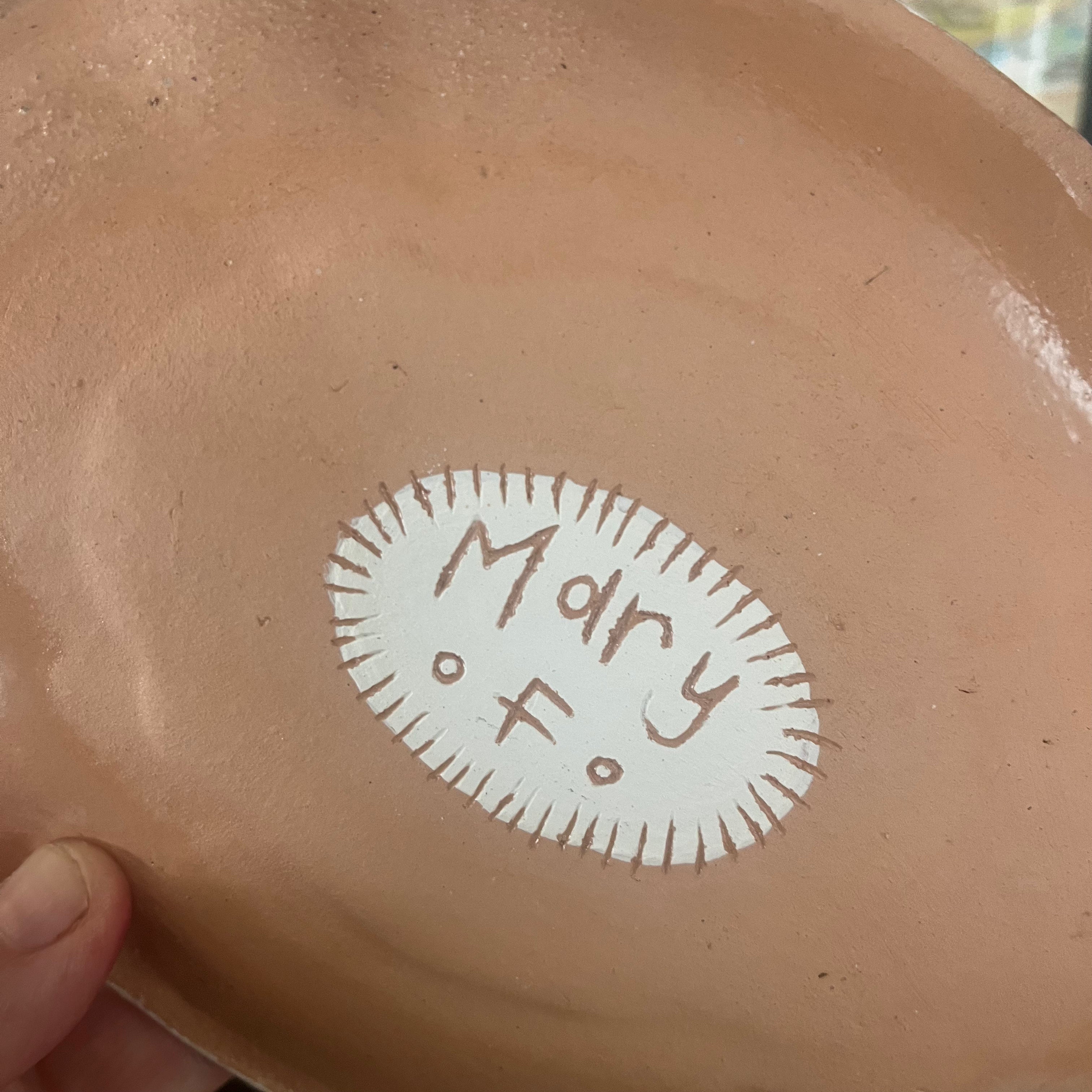 'Mostly Made of Mud' One-Off Scraffito Plate