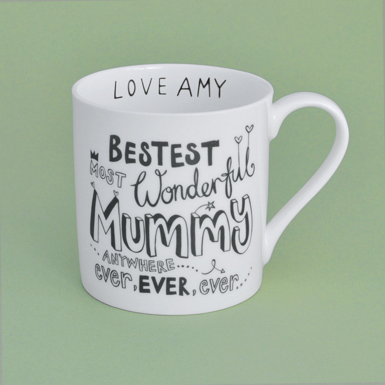 B&W Personalised Mummy Mug