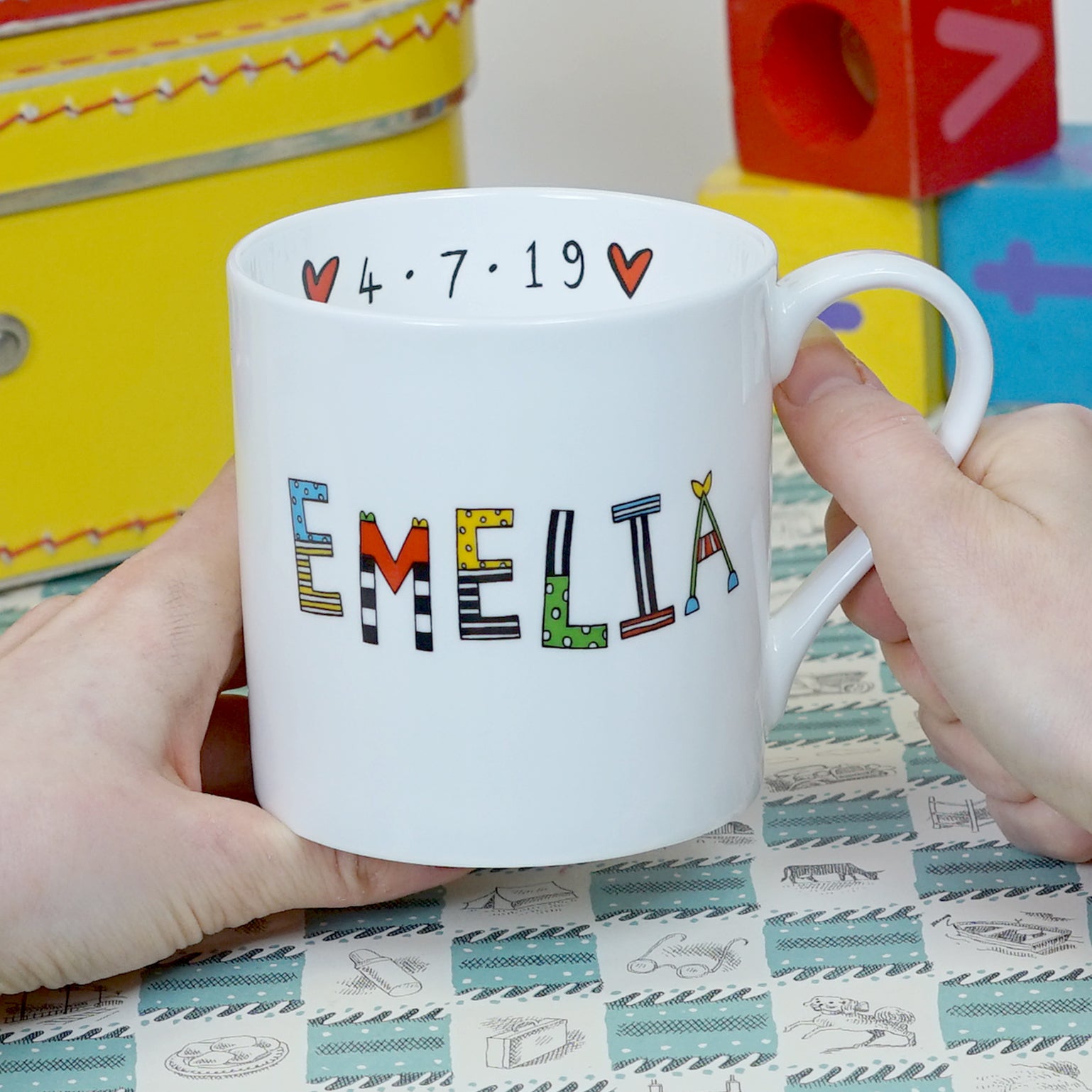 Double Personalised Name Mug – Mary Fellows