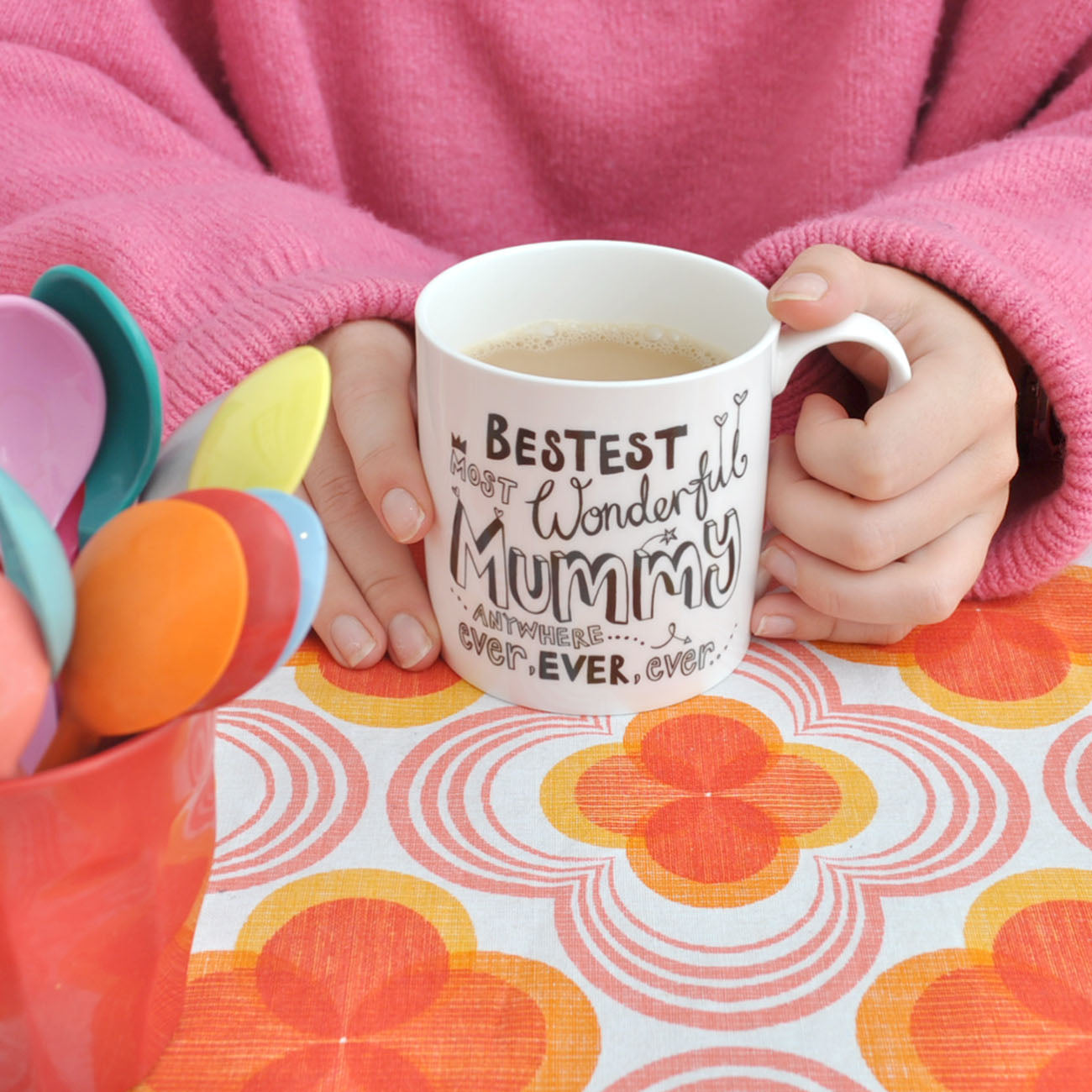 B&W Personalised Mummy Mug