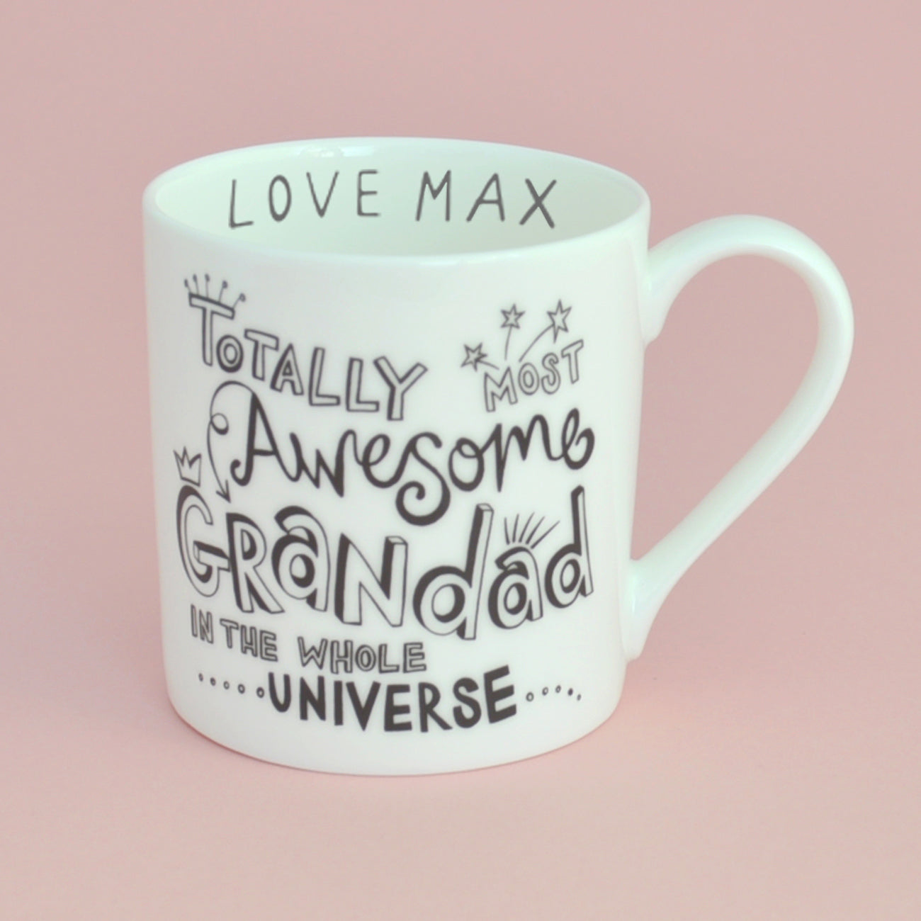 B&W Personalised Grandad Mug