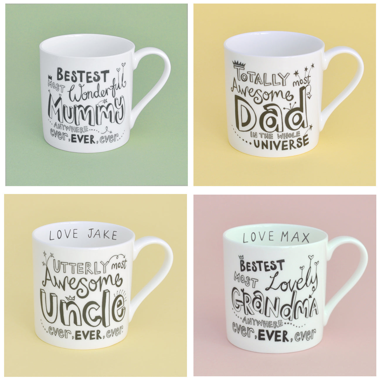 B&W Personalised Daddy Mug